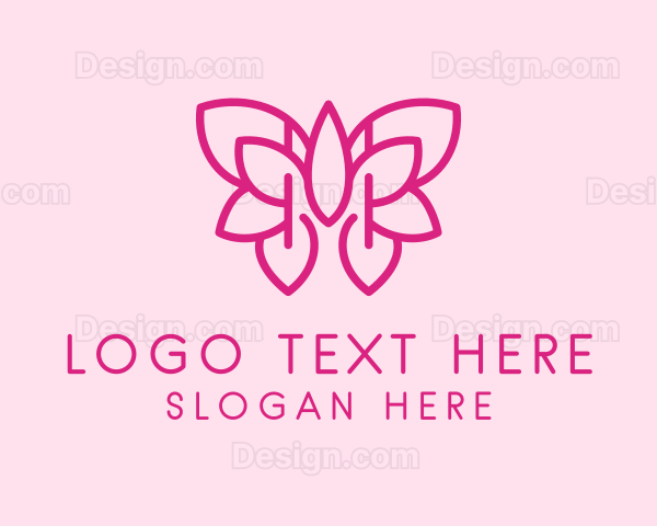 Feminine Butterfly Outline Logo