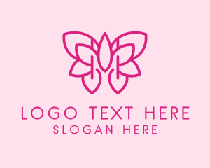 Feminine Butterfly Outline logo