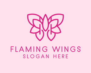 Feminine Butterfly Outline logo design