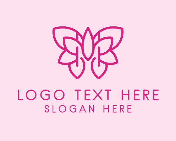 Feminine Butterfly Outline logo