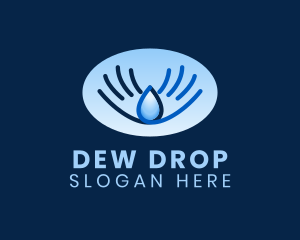 Blue Water Droplet logo design