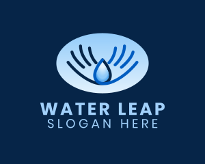 Blue Water Droplet logo design