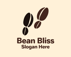 Coffee Bean Footsteps logo design