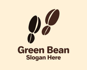 Coffee Bean Footsteps logo design