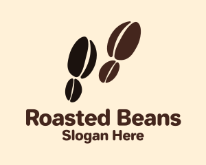 Coffee Bean Footsteps logo design