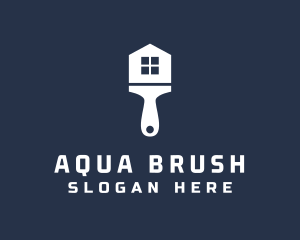 House Paint Brush logo design