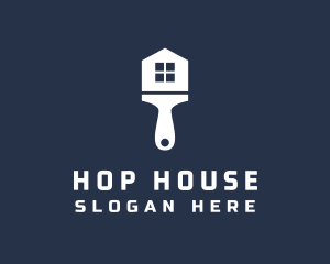 House Paint Brush logo design