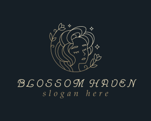 Floral Woman Cosmetics logo design