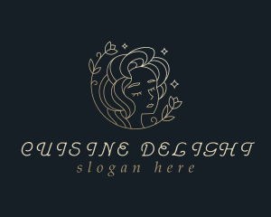 Floral Woman Cosmetics logo design