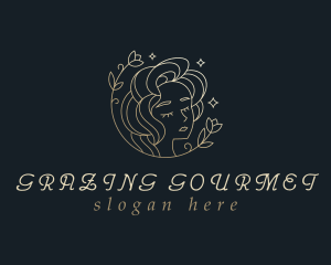 Floral Woman Cosmetics logo design