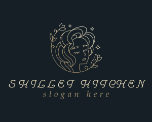 Floral Woman Cosmetics logo design