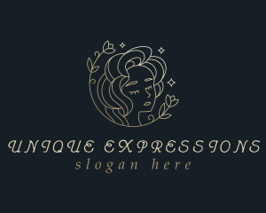 Floral Woman Cosmetics logo design