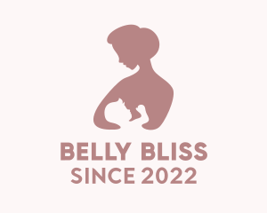 Breastfeeding Pediatric Silhouette  logo design