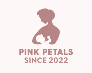 Breastfeeding Pediatric Silhouette  logo design