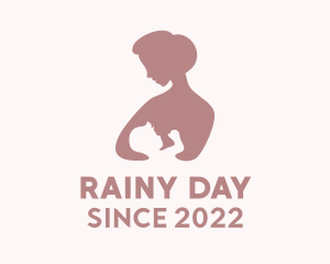 Breastfeeding Pediatric Silhouette  logo design