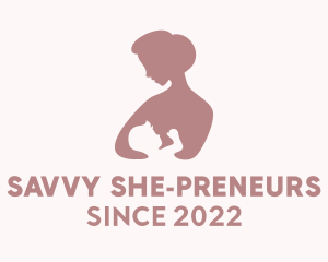 Breastfeeding Pediatric Silhouette  logo design