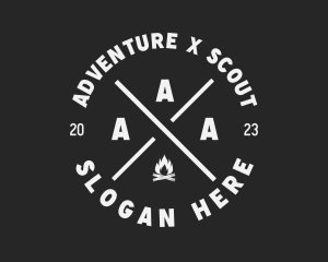 Outdoor Campfire Adventure logo design