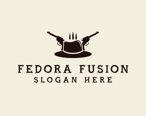 Western Fedora Hat logo design