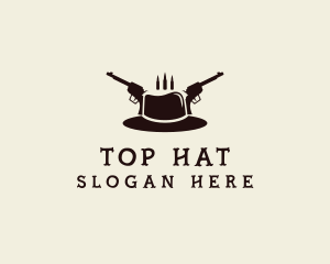 Western Fedora Hat logo design