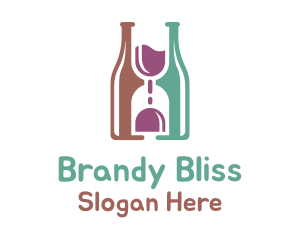 Wine Drinking Time logo design