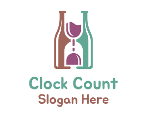 Wine Drinking Time logo design