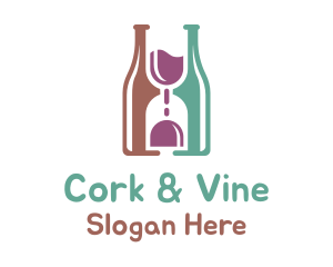 Wine Drinking Time logo design