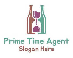 Wine Drinking Time logo design