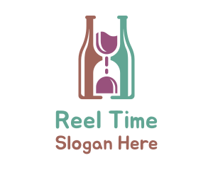 Wine Drinking Time logo design