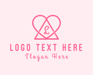 Feminine Triangular Heart logo