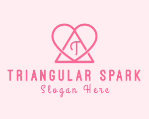 Feminine Triangular Heart logo