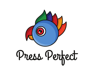 Colorful Parrot Head logo design