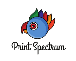 Colorful Parrot Head logo design