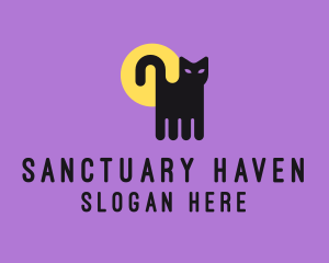 Halloween Pet Cat logo design