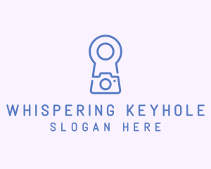 Minimalist Keyhole Camera logo design