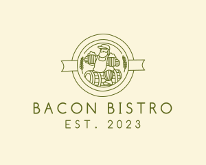 Beer Bistro Barrel Man logo design