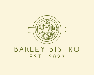 Beer Bistro Barrel Man logo design