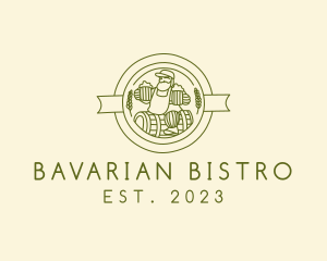 Beer Bistro Barrel Man logo design