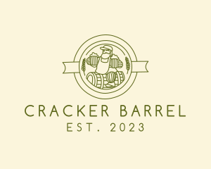 Beer Bistro Barrel Man logo design