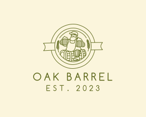 Beer Bistro Barrel Man logo design