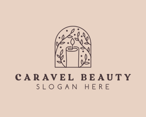 Beauty Candle Leaves logo design