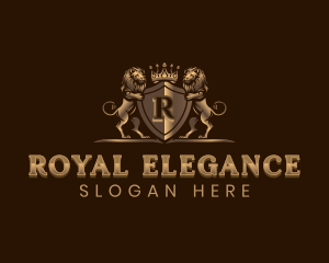 Lion Royal Crown logo design