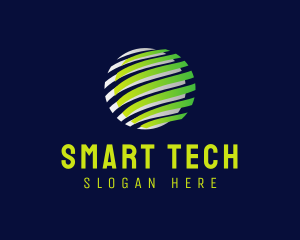 Cyber Tech Globe logo design