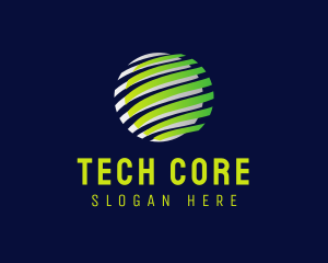 Cyber Tech Globe logo design