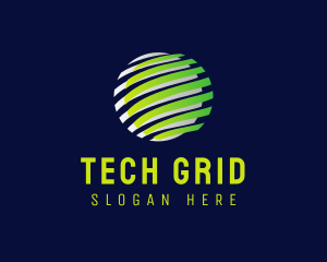 Cyber Tech Globe logo design