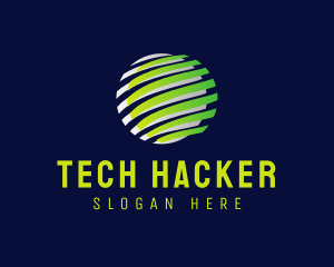 Cyber Tech Globe logo design