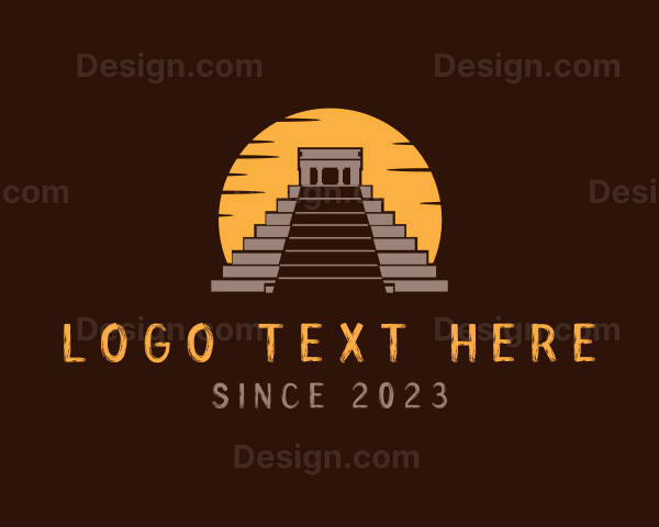 Rustic Temple Pyramid Logo