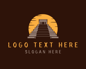 Rustic Temple Pyramid Logo