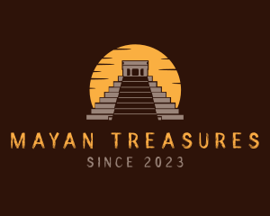 Rustic Temple Pyramid logo design