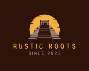 Rustic Temple Pyramid logo design