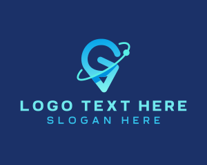 Site - Orbit Location Pin logo design